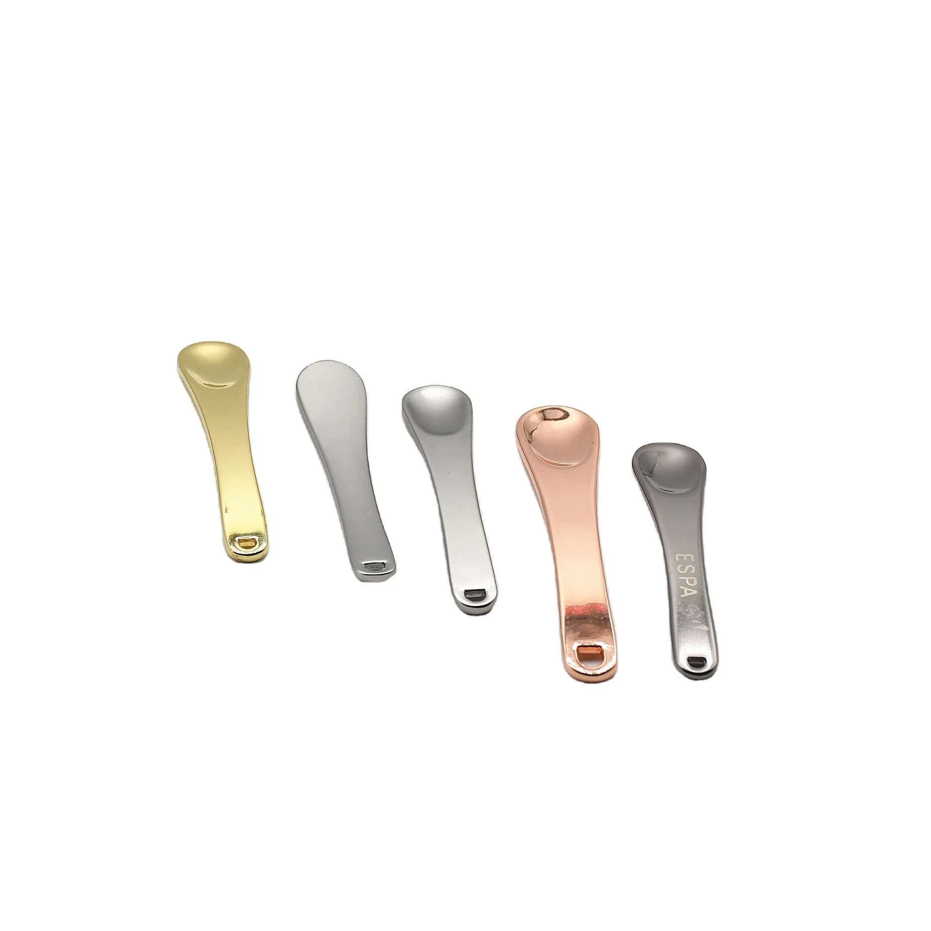 Wholesale low price disposable curved cosmetic eyes massager rose gold metal stainless steel scoop