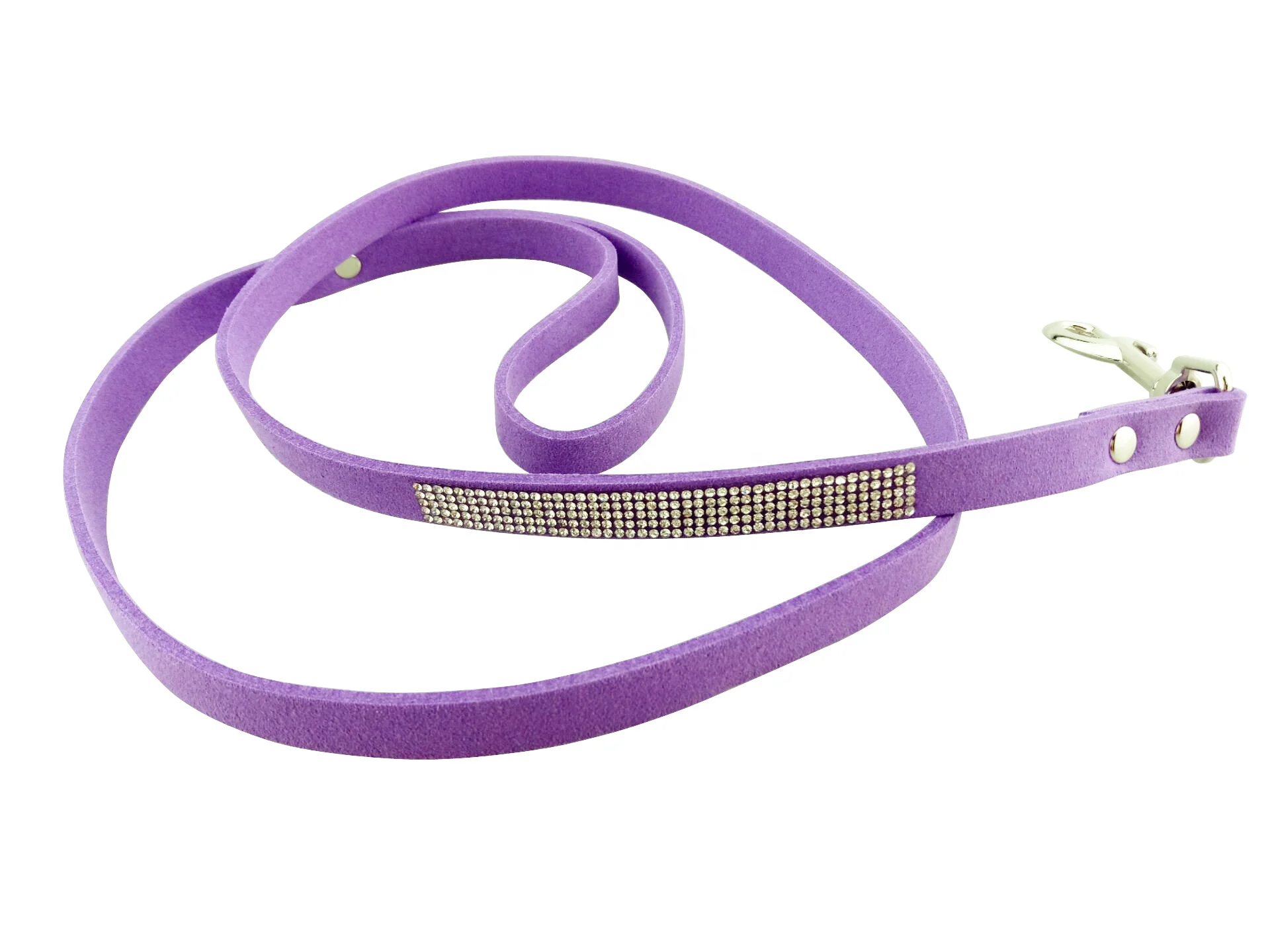 Amazon new pet dog kitten Rhinestone inlaid collar cat and dog leash