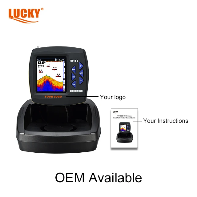 LUCKY FF918C-T Boat Fish Finder 180 Meters Depth Range