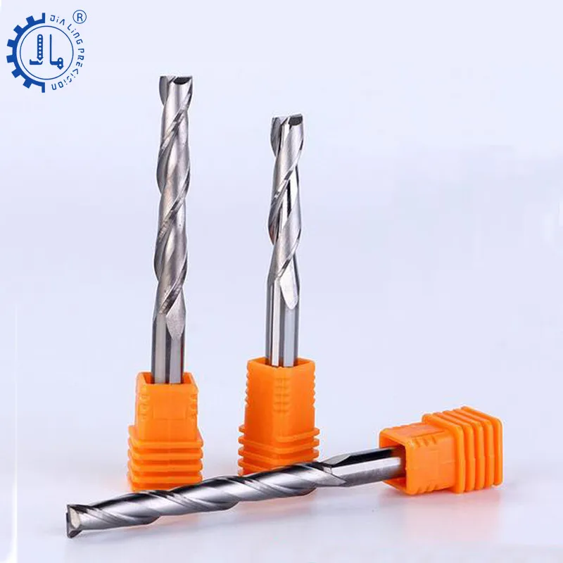 Solid carbide 2mm 2flute end mill 4 mm cnc carbide end mill mdf end mill cutter 2 flute 32mm