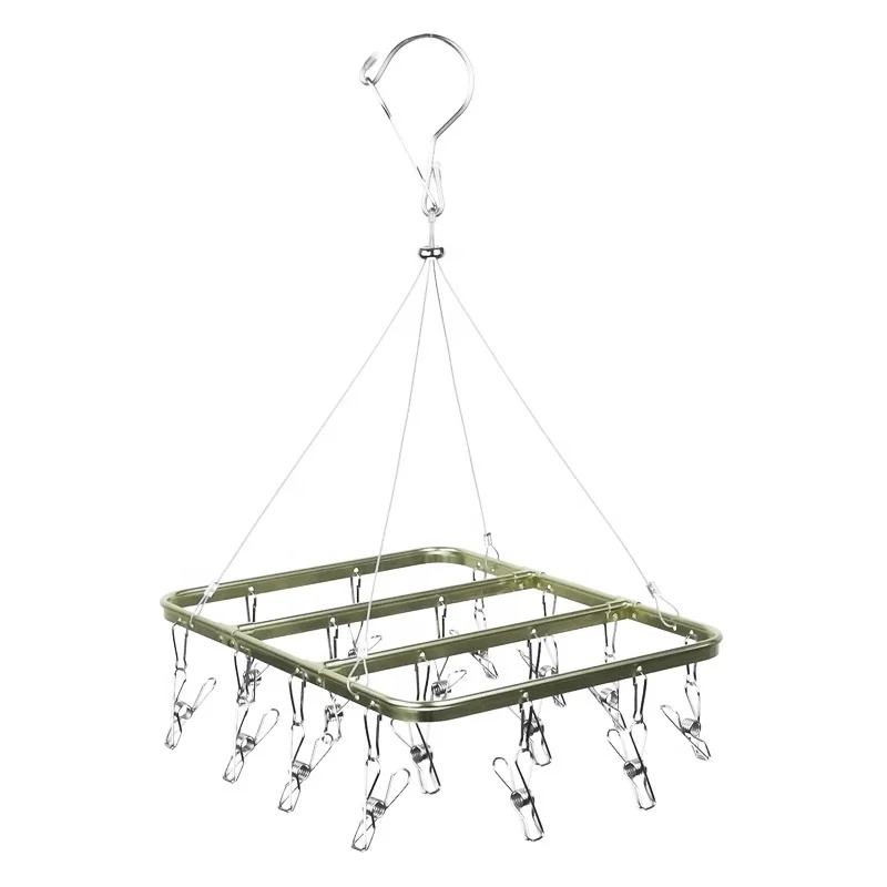 stainless steel fordable drying socks and underwear hanger rack