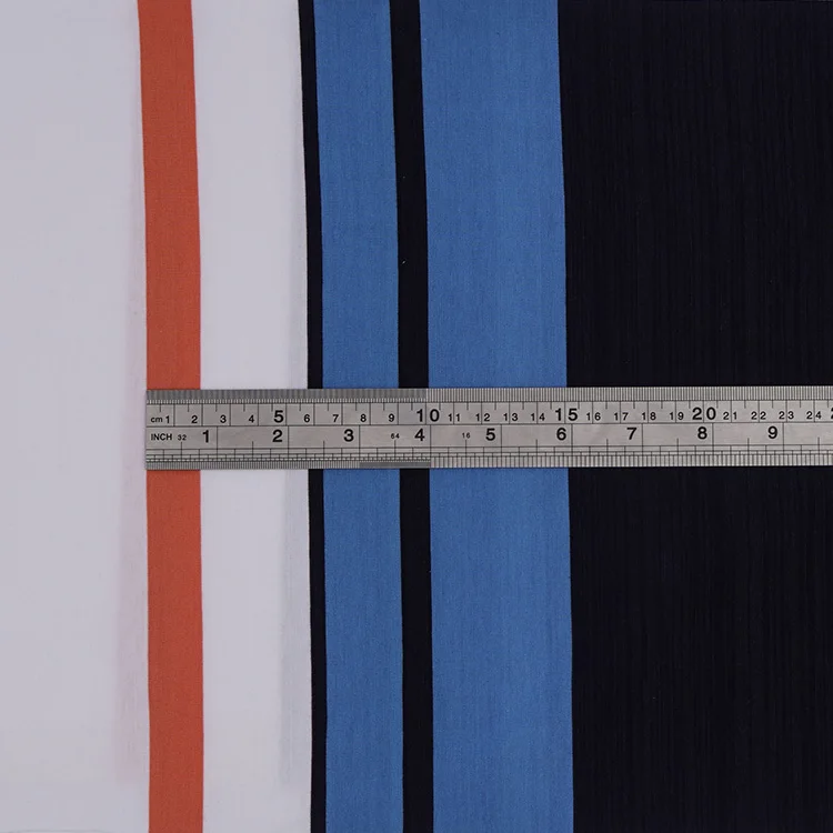 
High quality polo shirt fabric yarn dyed knit fabric 95% cotton blue striped fabric jersey 