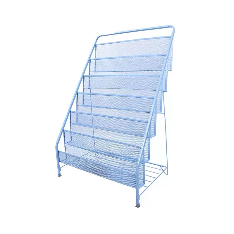 Hot selling newspaper store metal rack multi layers sizes photo booth magazine display stand for brochure