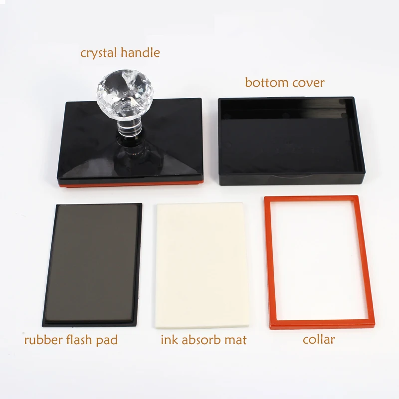 Business Stamp Photosensitive Ink Flash Foam Stamp Office Black Plastic Office Rectangle Office Stamp