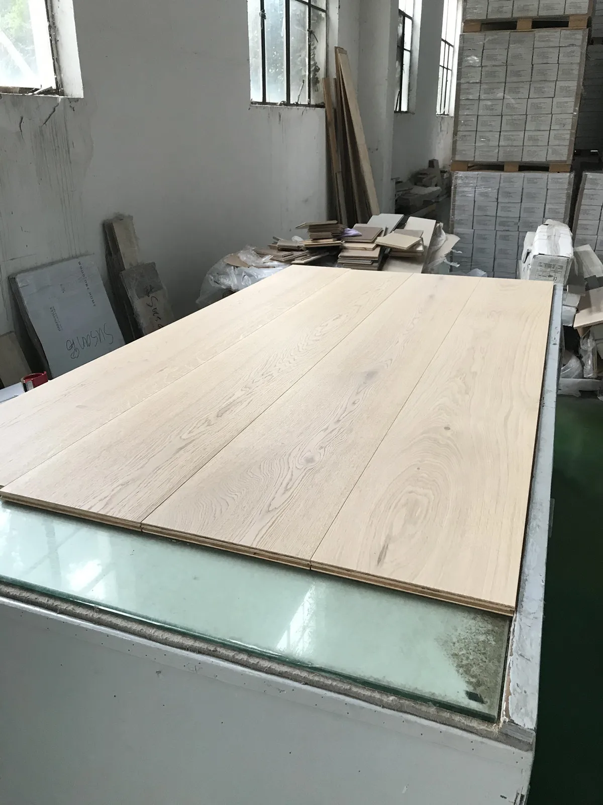 
300 mm wide European oak engineered unfinished white oak parquet flooring 