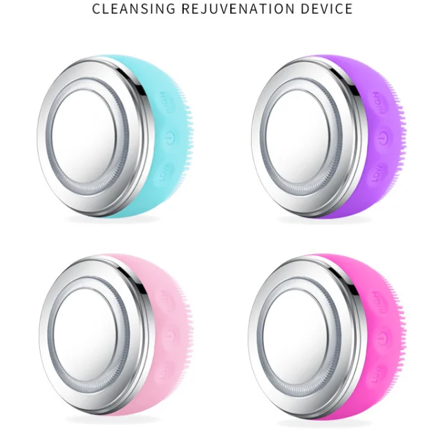 
New 2021 electric beauty facial vacuum pore cleansing brush face cleanser silicone face cleansing brush for facial exfoliation 