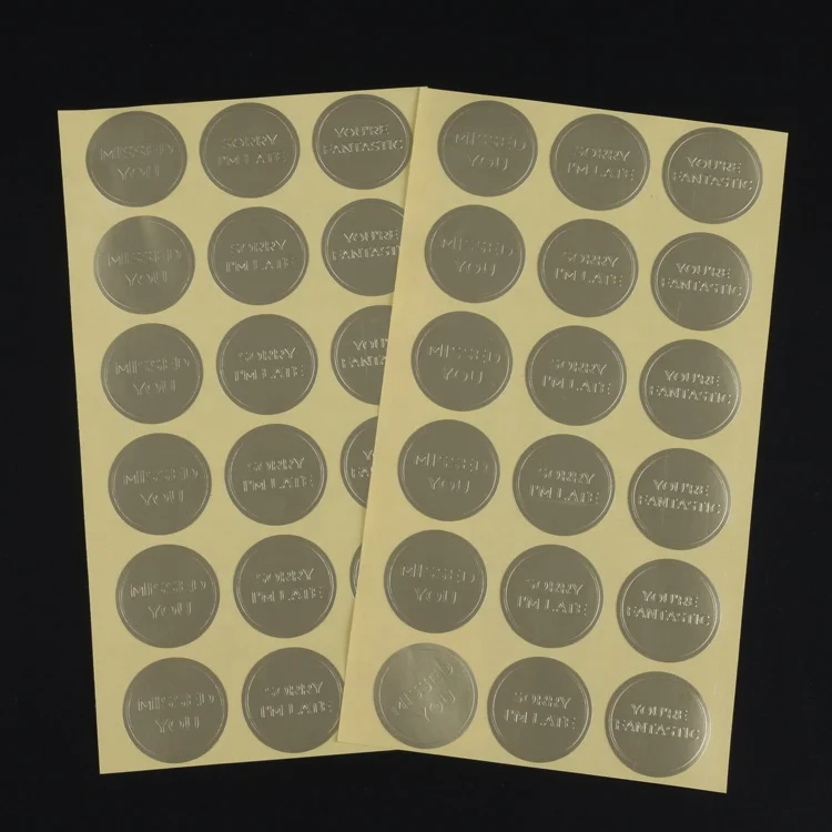 
Custom Label Printing Adhesive Copper Paper Gold Foil Round Seal Labels Embossed Logo Stickers 