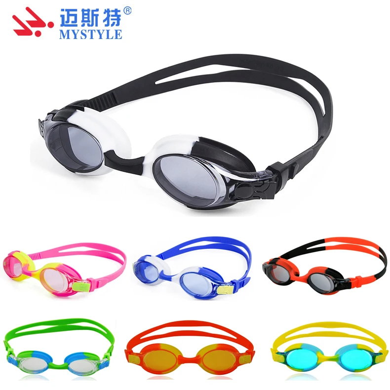 Hot Multi color popular kids swimming goggles wholesale