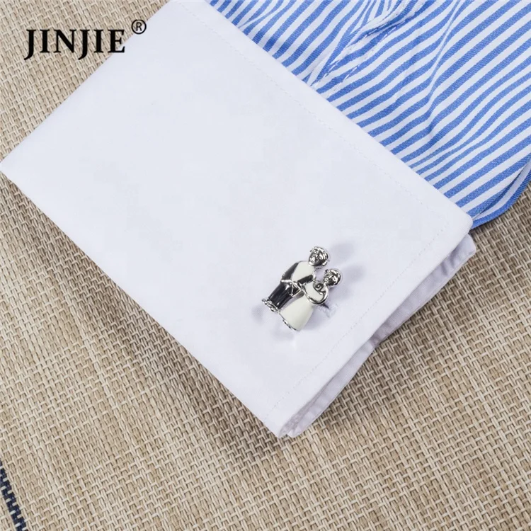 Wholesale  wedding Groom accessories novelty  brass enamel bridegroom couple cufflinks  for suit shirt