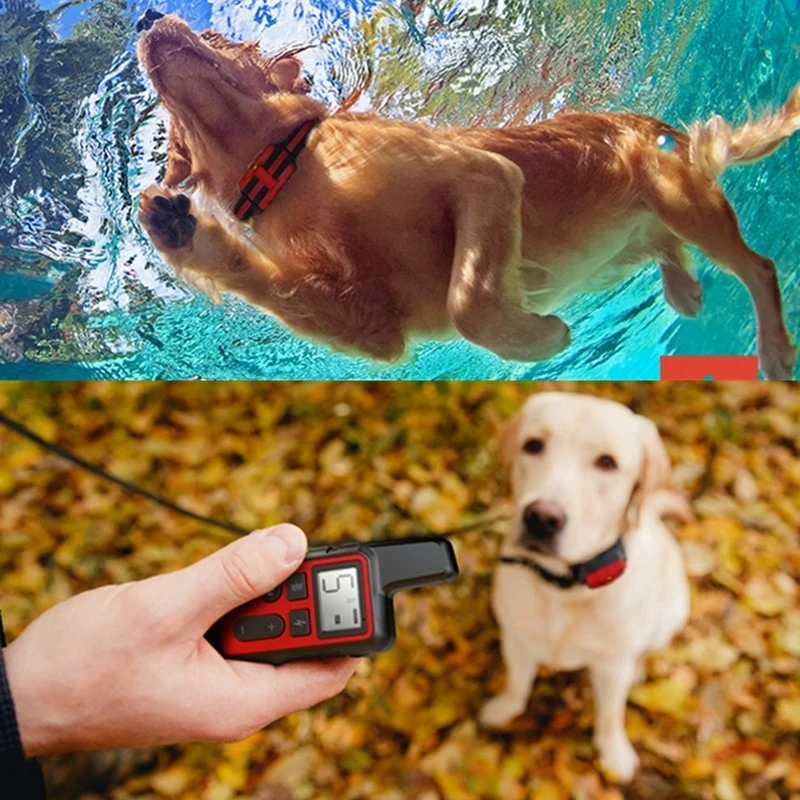 Waterproof Dog Training Collar Pet 500m Remote Control Rechargeable Shock sound Vibration Anti-Bark for All Size dog