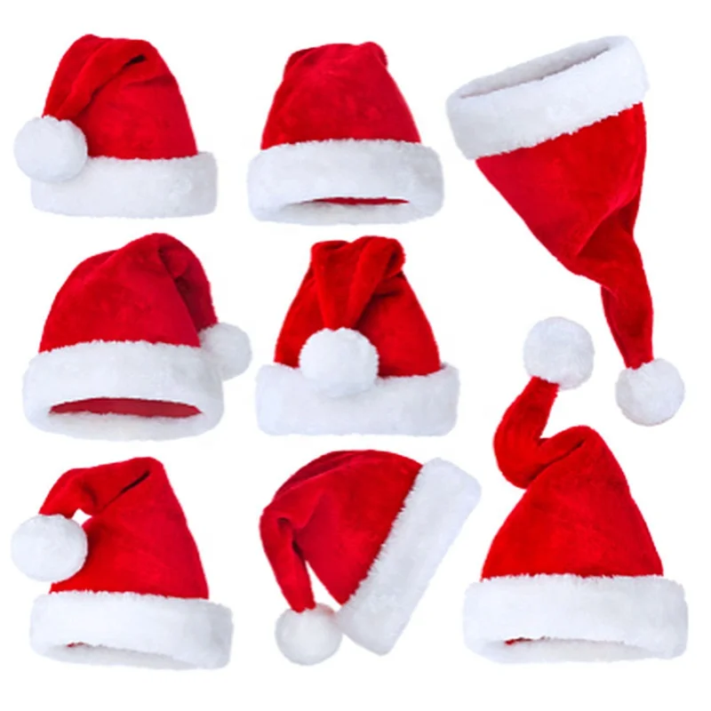 Рождественская шапка ACE со светодиодами, шапка Санта Клауса, шапка с логотипом хорошего качества, плюшевая пушистая Красная шапка Санта-Клауса, шапки