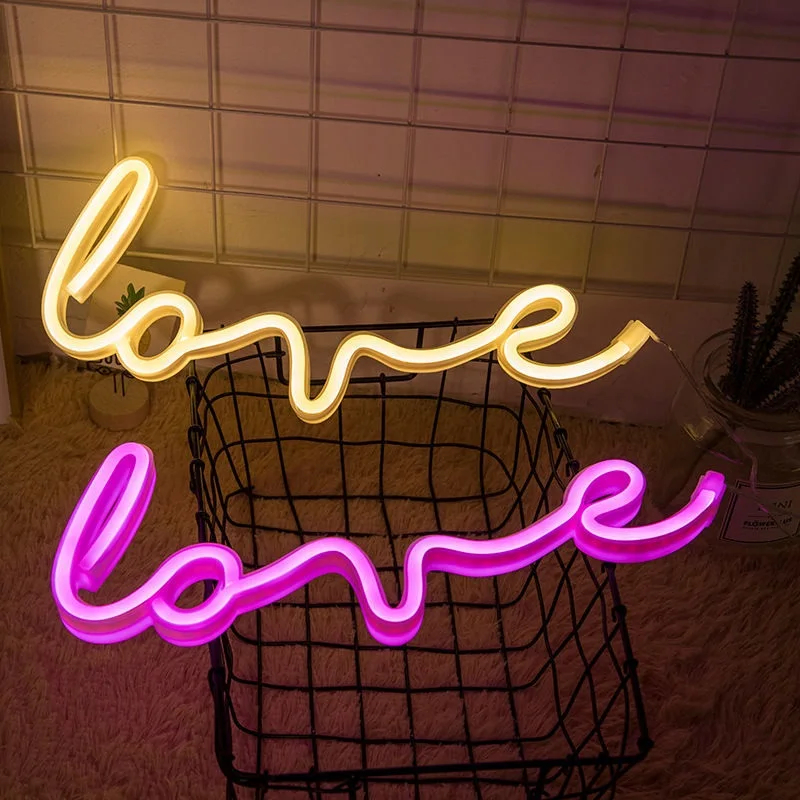Wholesale Dropshipping Decor Room Wall Party Wedding Home Decor  Logo Modeling Night Lamp LED Neon Light Sign