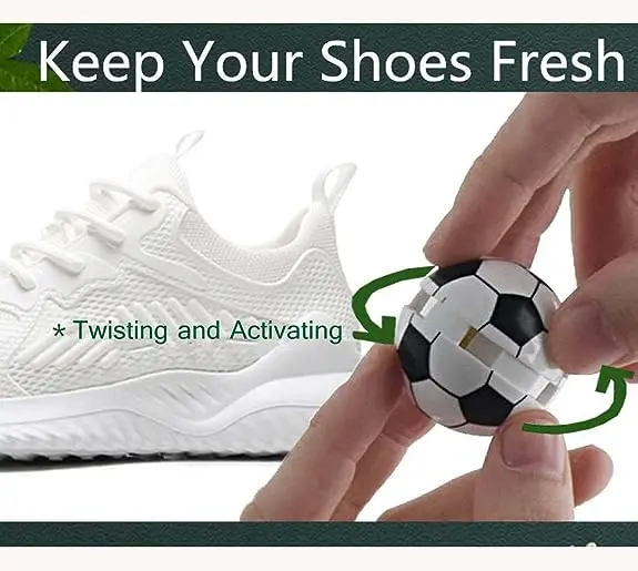 Sneaker Deodorizer Balls, Shoe Deodorant Balls for Sneakers,Gym Bags and Lockers Odor Eliminators Air Fresheners Ball 6 Pack