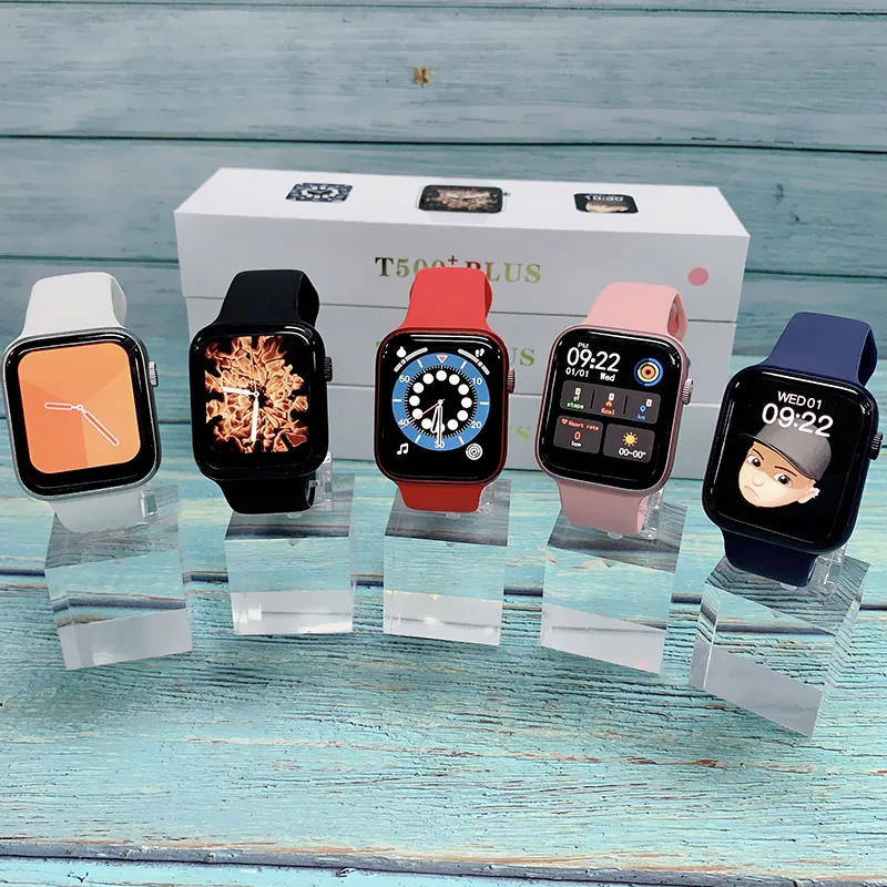 
T500+plus ultra thin smart watch full touch screen heart rate monitor blood pressure fitness tracker smart Watch 