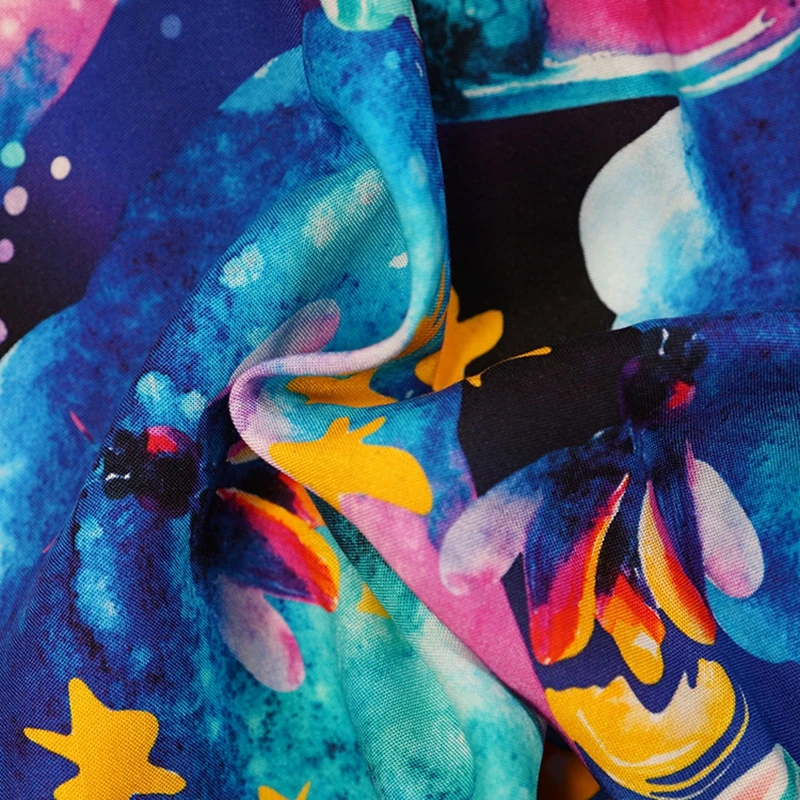 Водонепроницаемая цифровая печать на заказ персиковая кожа быстросохнущая ткань из переработанного полиэстера