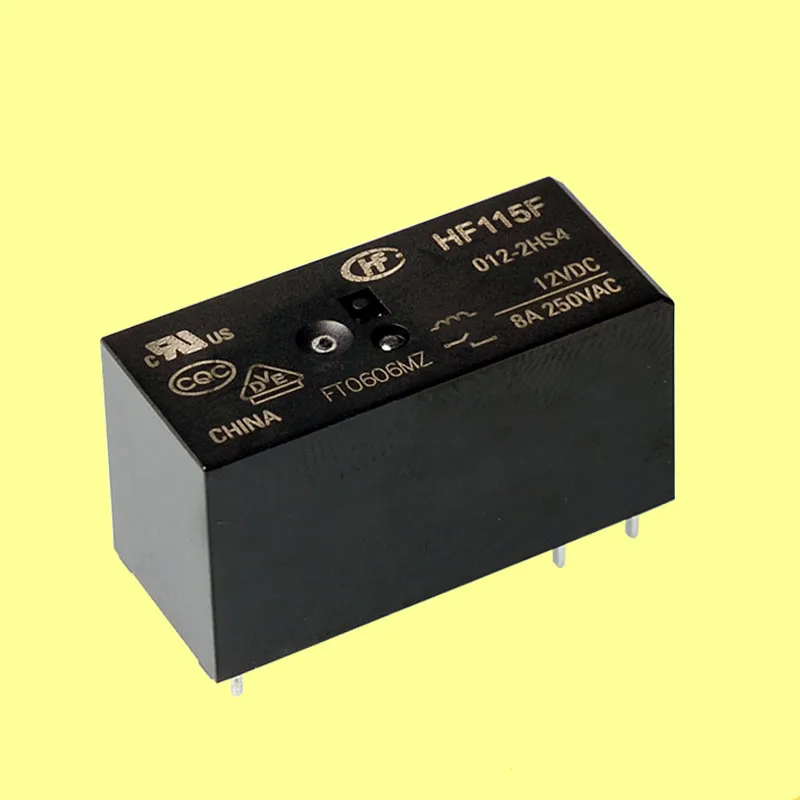 Original industrial power relay HF115F12V 16a 250v relay HF115F-012-2HS4 HF SPST DPDT 6-pin industrial power relay