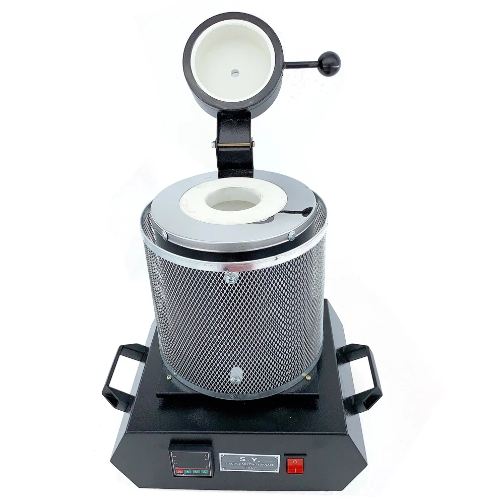 Mini Melting Furnace 1-3KG Electric Gold Brass Aluminum Metal Melting Furnace