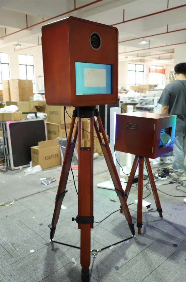Stand dslr photo booth shell Vintage Digital selfie photo booth cabinet case service offered case service offered