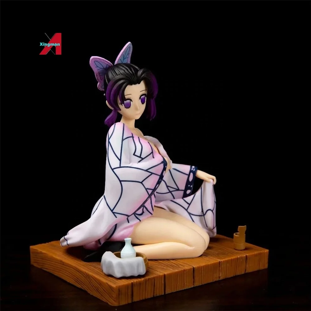 XM 17cm Demon Slayer Kochou Shinobu Sexy Girl Cartoon Collectible Plastic Movable Changeable Anime PVC Model Gifts Action Figure