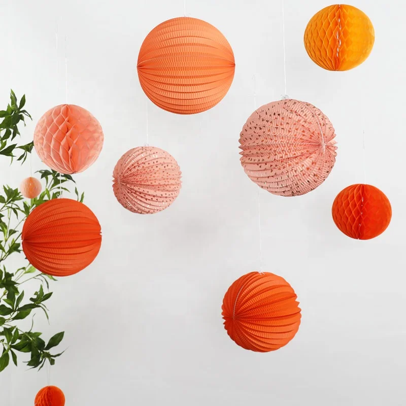 EAST TERN Wholesales Paper Lantern Tissue Paper Honeycomb Ball for Shopping Mall Nursery School Party Decorative