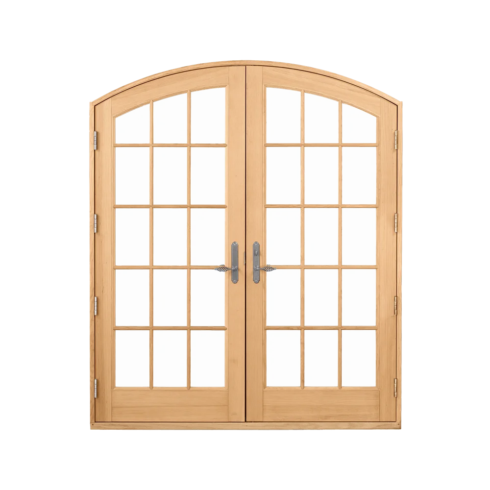 timber doors with glass designer double leaf colonial style arch top aluminum door