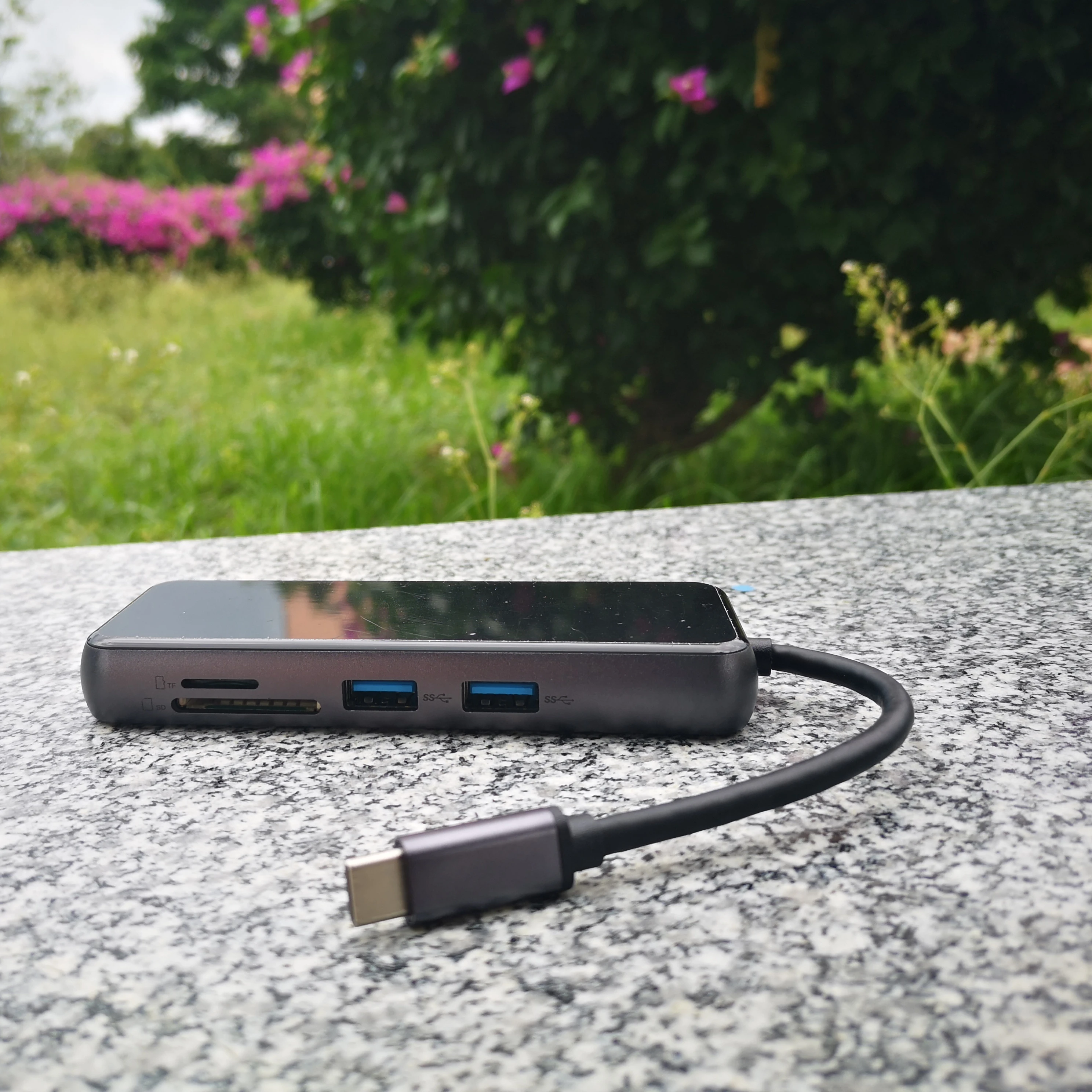 Концентратор с драйверами типа C, концентратор с 4 портами Ethernet, USB 3,0, адаптер 3,1, док-станция для SD, TF, работает одновременно с ноутбуком