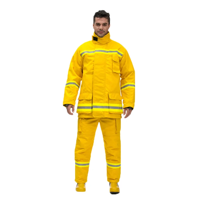 Factory supply firefighting suit Aramid fabric Tecron EN469 firefighter uniform/turnout gear