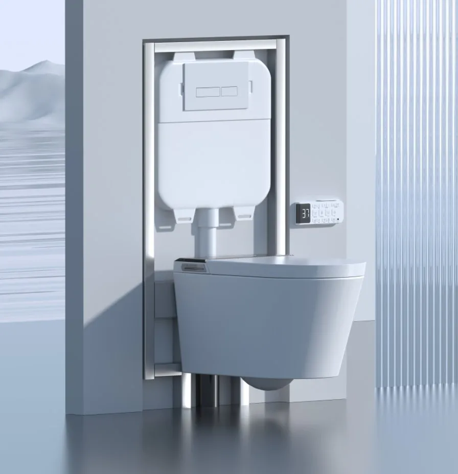 Ceramic Electric WC Intelligent Toilet Bowl Colorful Wall Mounted Auto Wall Hung Smart Toilet