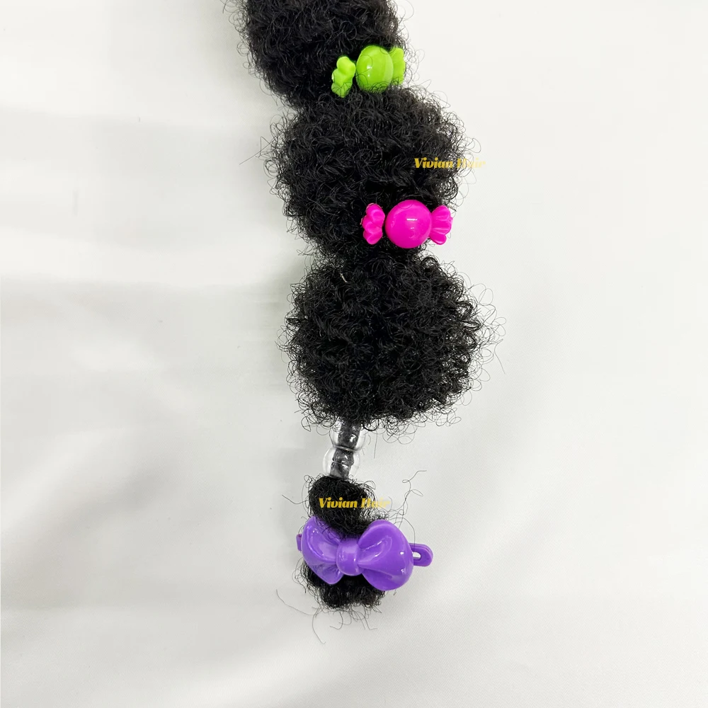 Nature synthetic hair 8 10 12Inch ponytail extension with elastic tie clip claw for litter girls