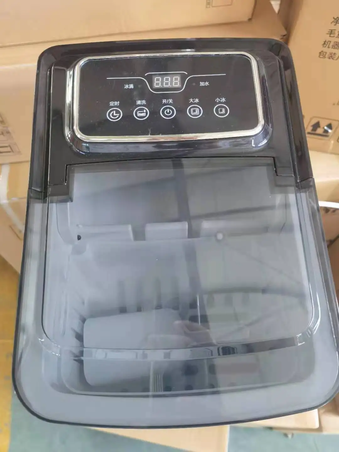 Smart touch screen Panel Portablesmall ice maker machine countertop home 220V/50Hz bullet ice maker machine