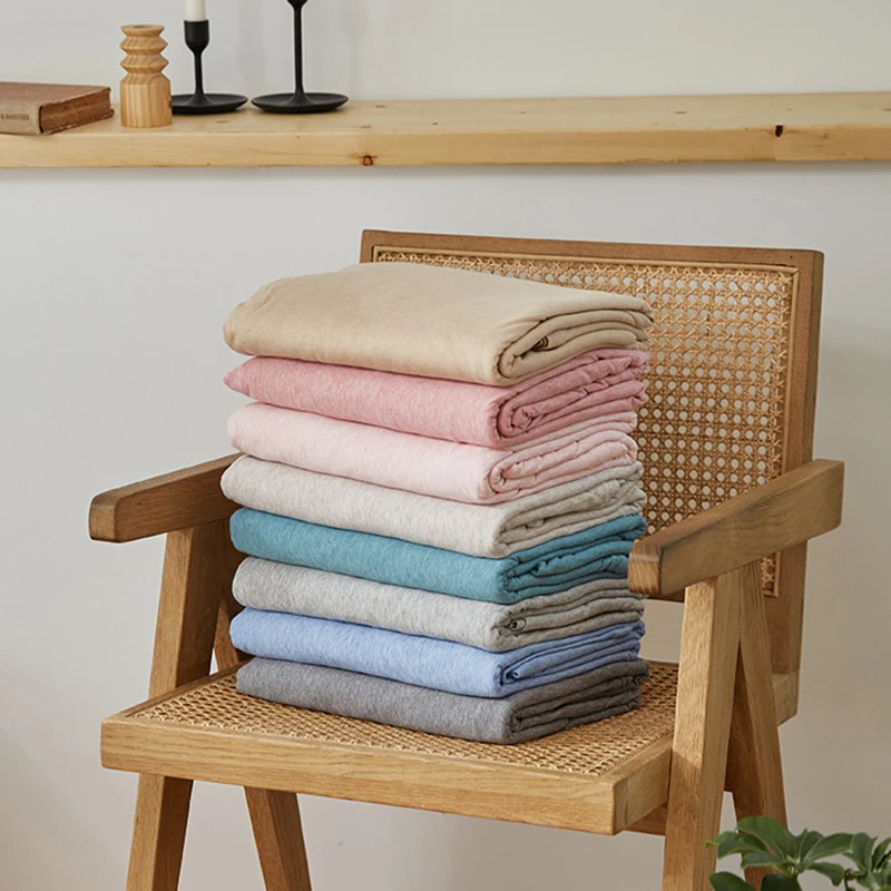 Хит продаж базовое покрывало постельное белье одеяло высокоэластичное вязаное хлопковое высшего