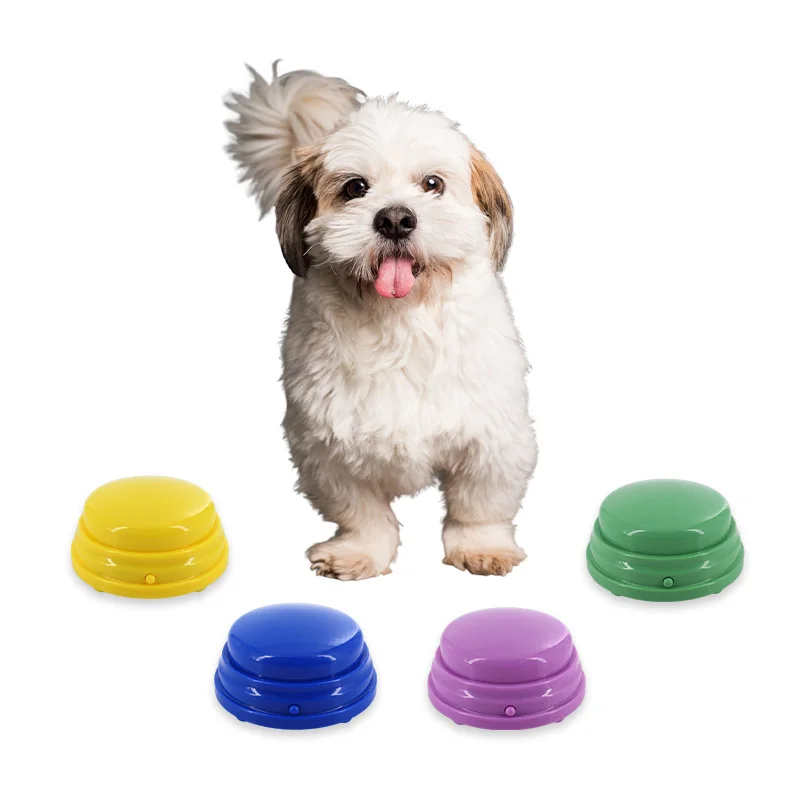 Лучшие популярные лучшие игрушки для тренировки домашних животных записываемые говорящие кнопки собак общение с ковриком и подарочной коробкой товары кошек