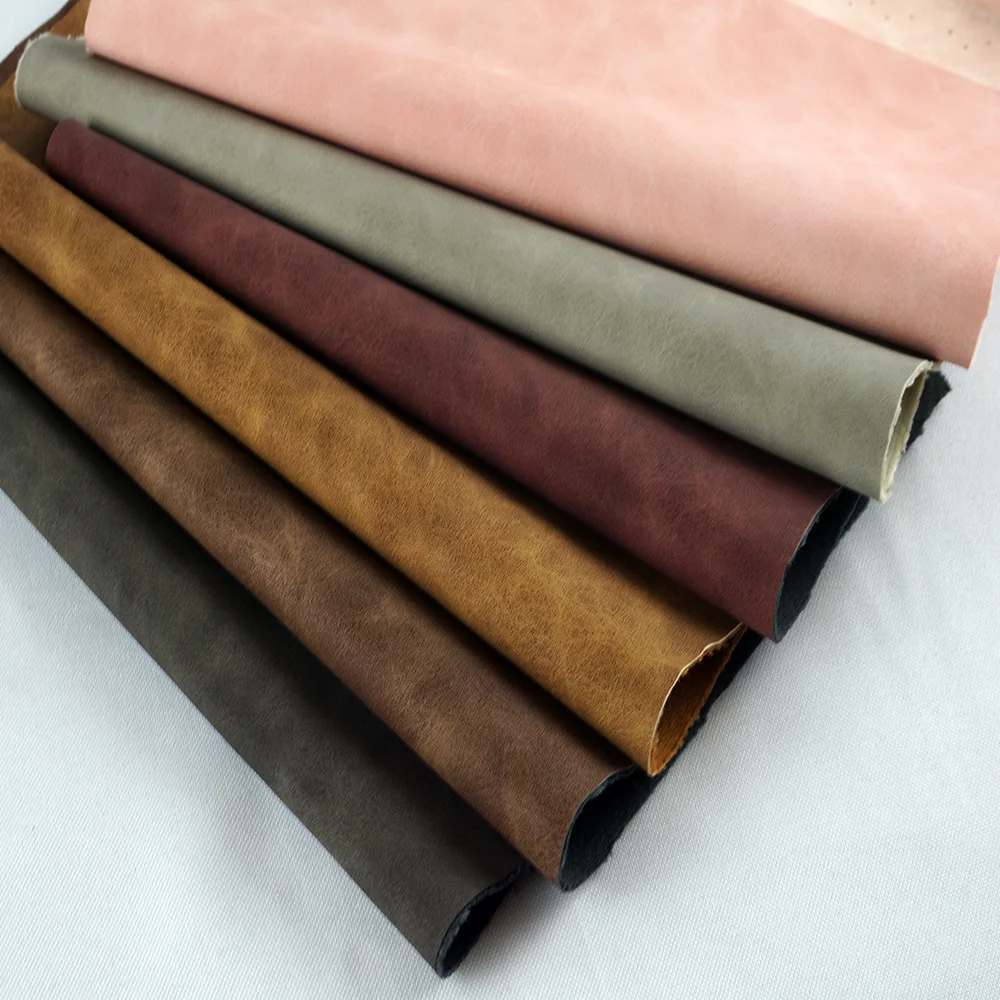 Customization Water Based Nubuck suede PU Synthetic Leather Material for shoes bag