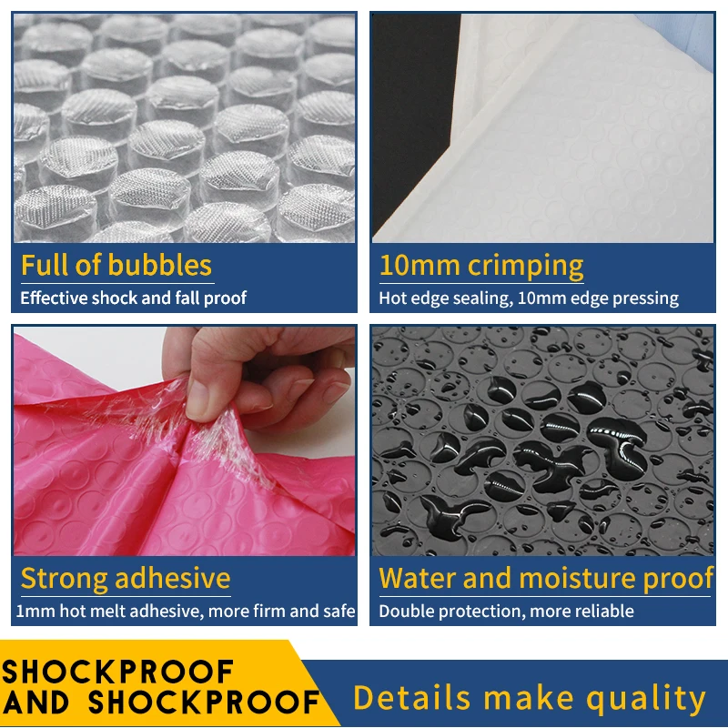 CTCX Bolsas De Envio Al Por Mayor Bubble Mailers Eco-Friendly Bubble Mailer Bag Logo Custom Bubble Mailer