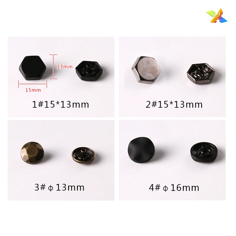 Customized Openable personalized square snap button spring button buttons for clothing