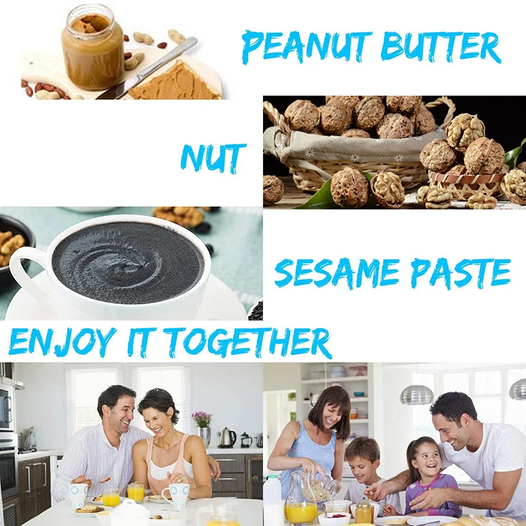 
1100W Multifunction Grinding Machines Peanut Butter Processing Machine 1100W Electric Sauce Maker Home Commercial Grain Grinder 