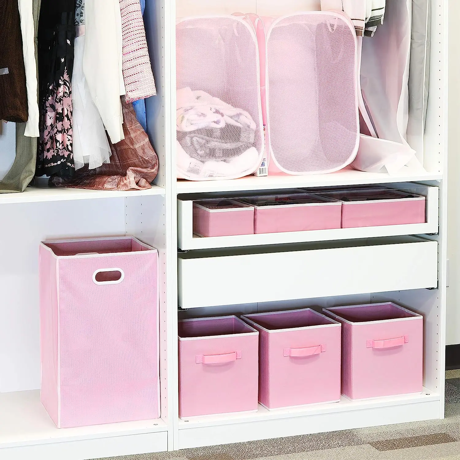 Factory  Large Capacity Foldable Closet Laundry Hamper Basket Clothes Dirty Laundry Basket Storage Baskets Bins