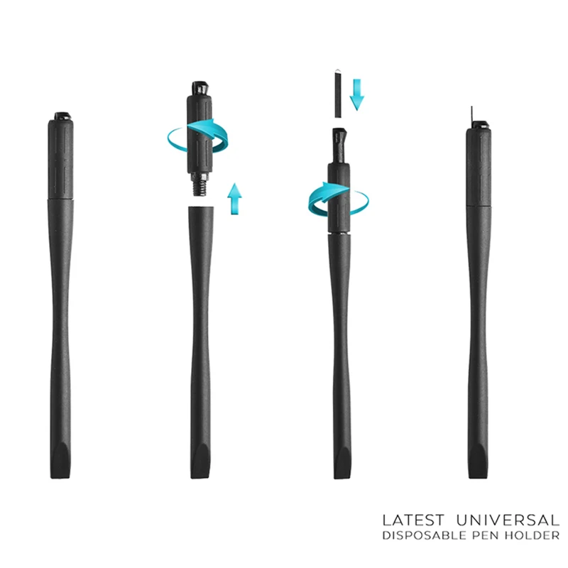 Foundry factory phibrows microblading pen Individual Packaged Black Tattoo Sterilized Madical Grade Disposable Microblading Pen