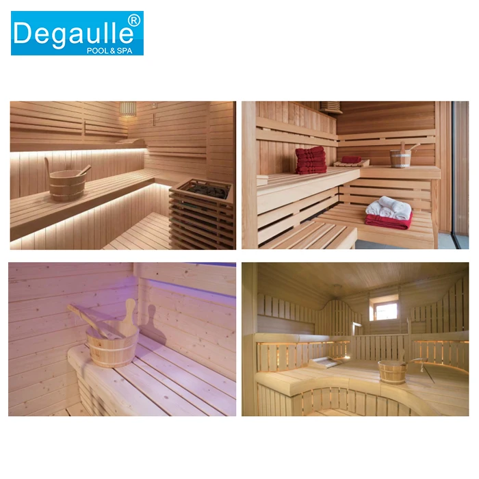 Indoor 2 person luxury bathroom sauna steam room dry sauna shower combination with sauna stove