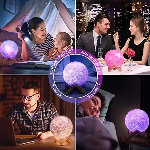  OEM /ODM 3d печать фото луна лампа Персонализированная галактика 10 30 см Сейлор светодиод Луна свет с подарочной коробкой в