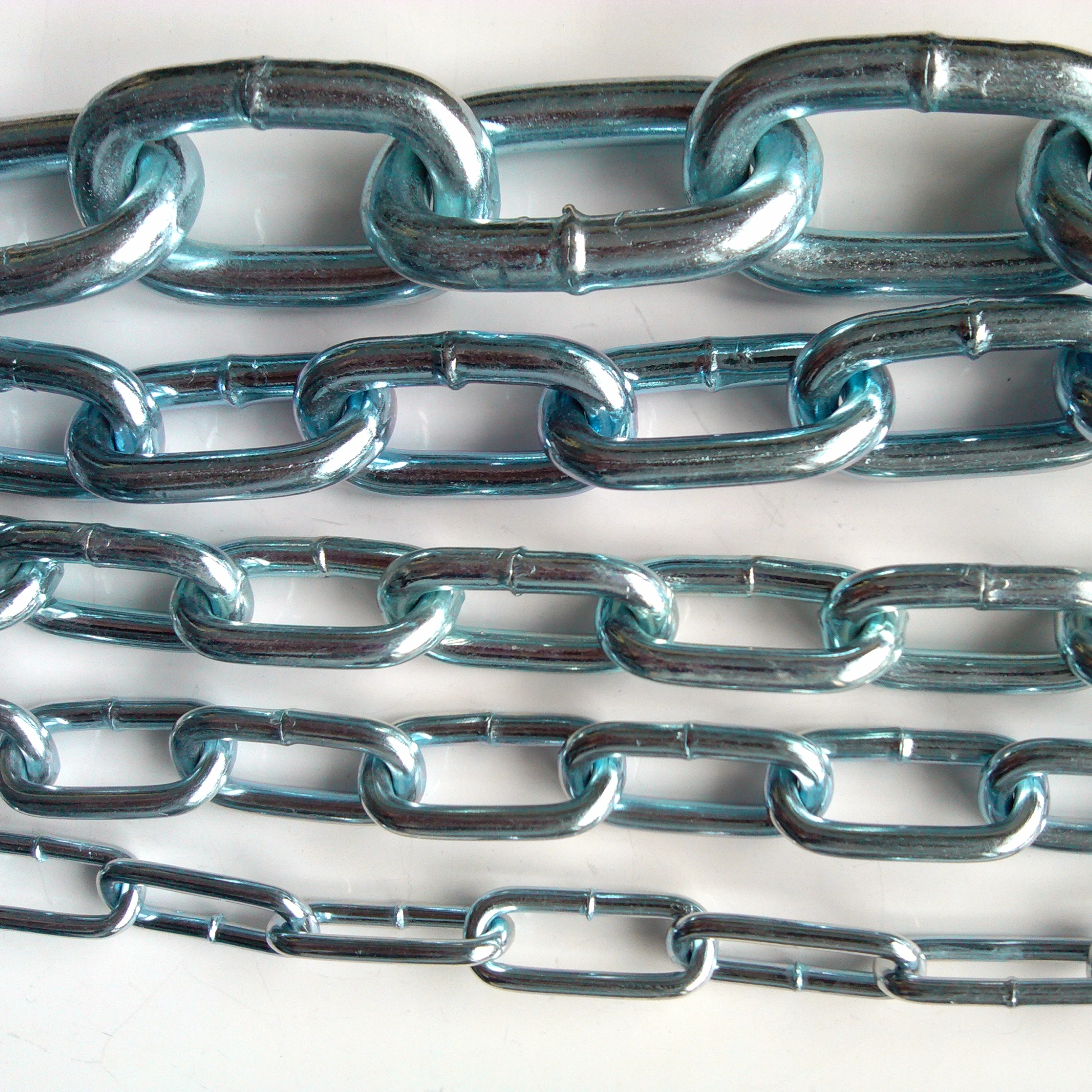 Q235 Q195 3MM 4MM 5MM 6MM 7MM 8MM 9MM Mild Steel Welded Electric Galvanized Blue Color Korean Standard Short Link Chain