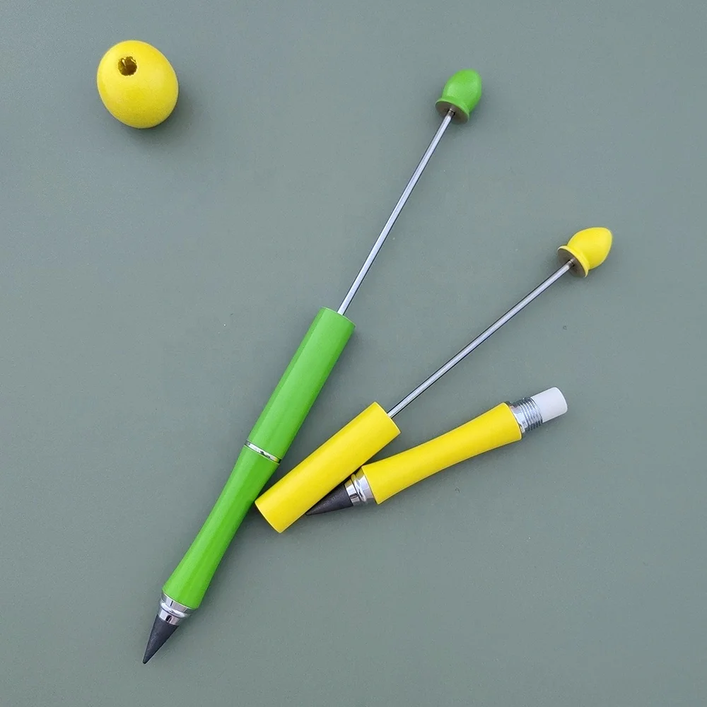 Add Beads Beaded Eternal Mechanical Pencils 2mm Blank Bar Personalized DIY Infinite Inkless Erasable Beadable Pencil Lami Pen