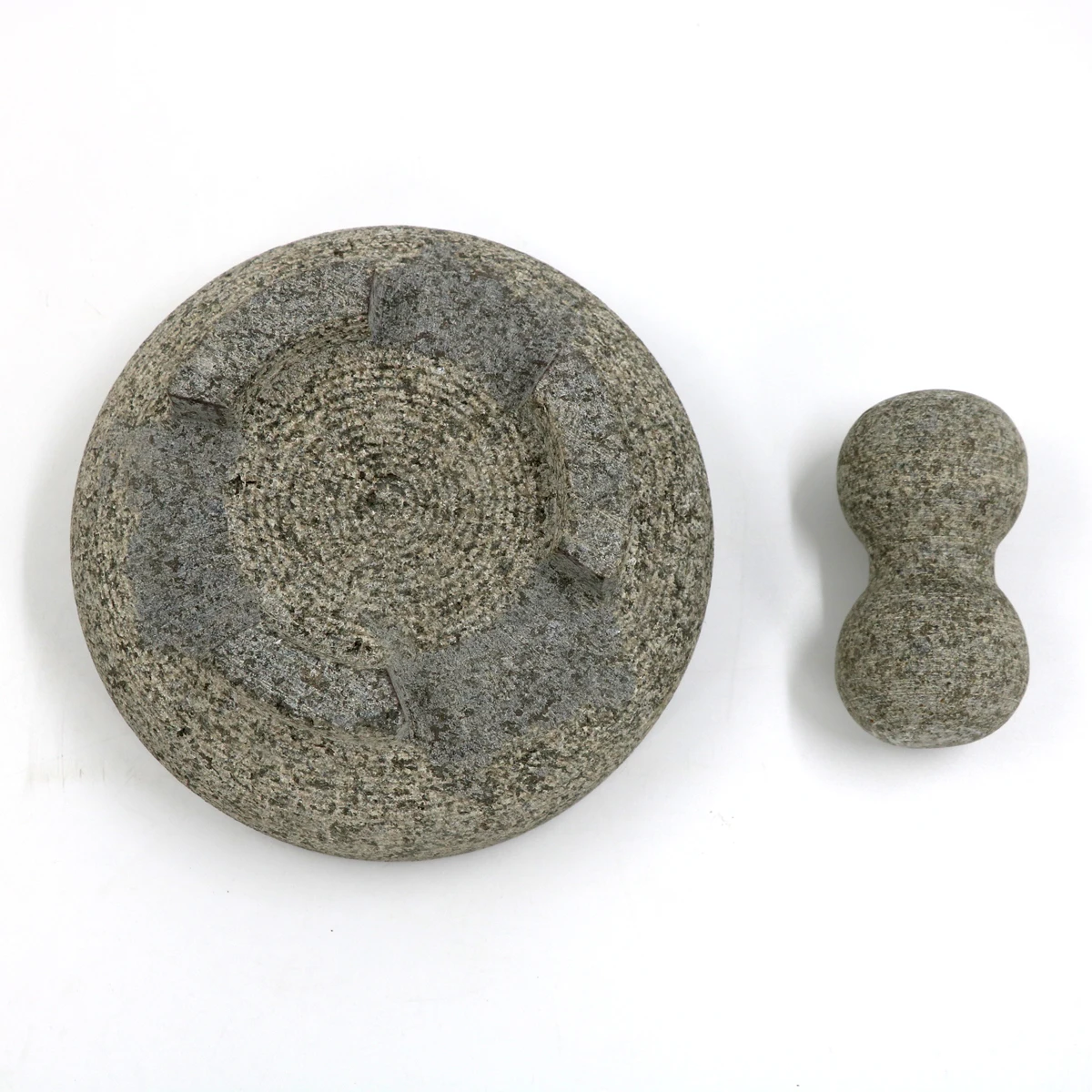 Spice & Pepper grinder 8-inch / 20 cm Natural Granite mortar and pestle sets with three legs
