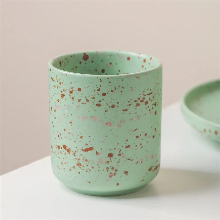 Glamorous splatter flecks design custom color nordic tableware modern dinning plates set dinnerware