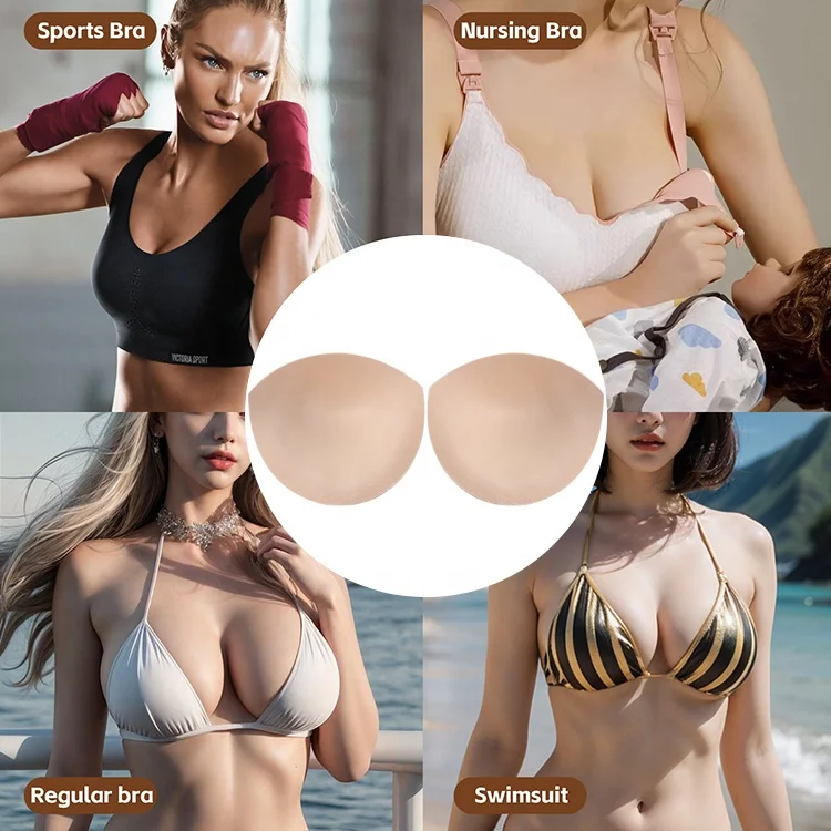 JINHONG JH307 Thickening Chest Pad Bikini Swimsuit Gathering Increase Piece Dance Underwear Half Round Chest Pad Underwear Women