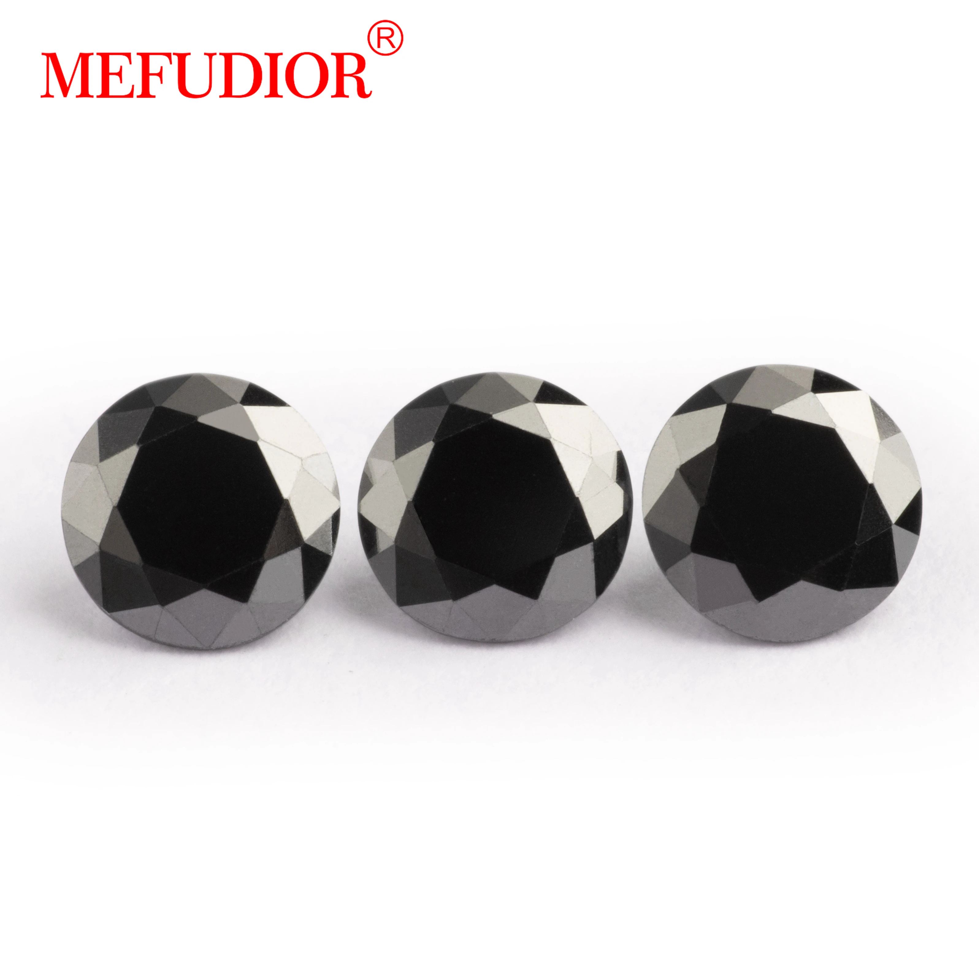 GRA certified Black Moissanite Stone 3-10mm Loose Diamond stone for Jewelry ring bracelet necklace making