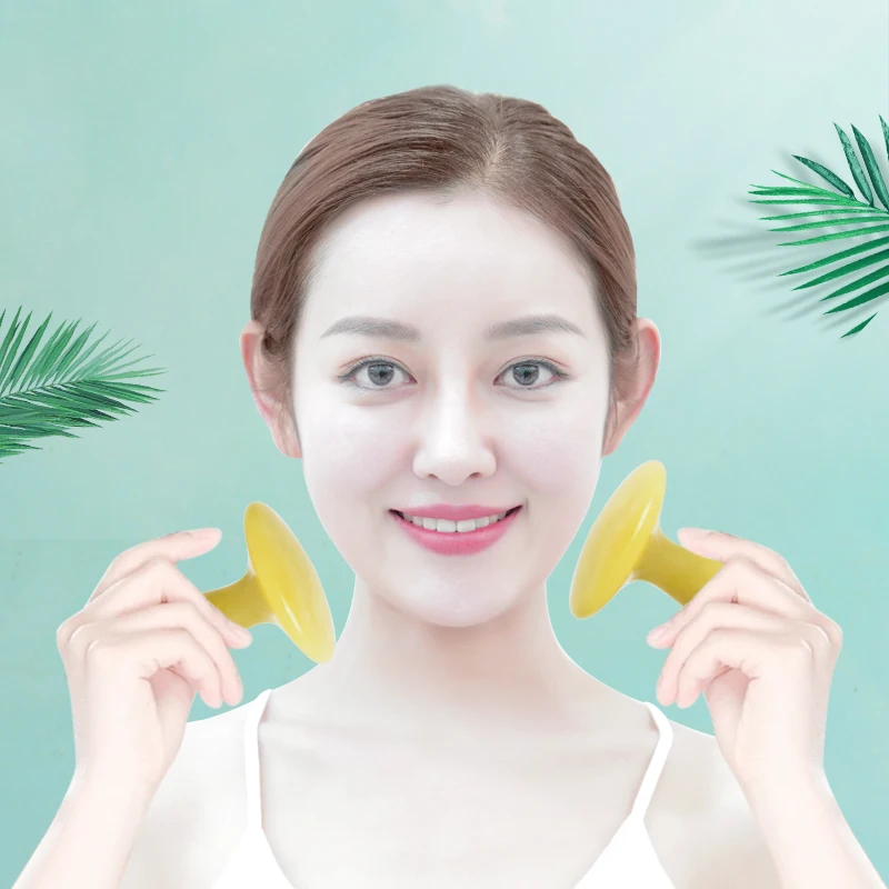 
Mushroom jade own brand multifunctional topaz mushroom scraping jade facial massage tool 