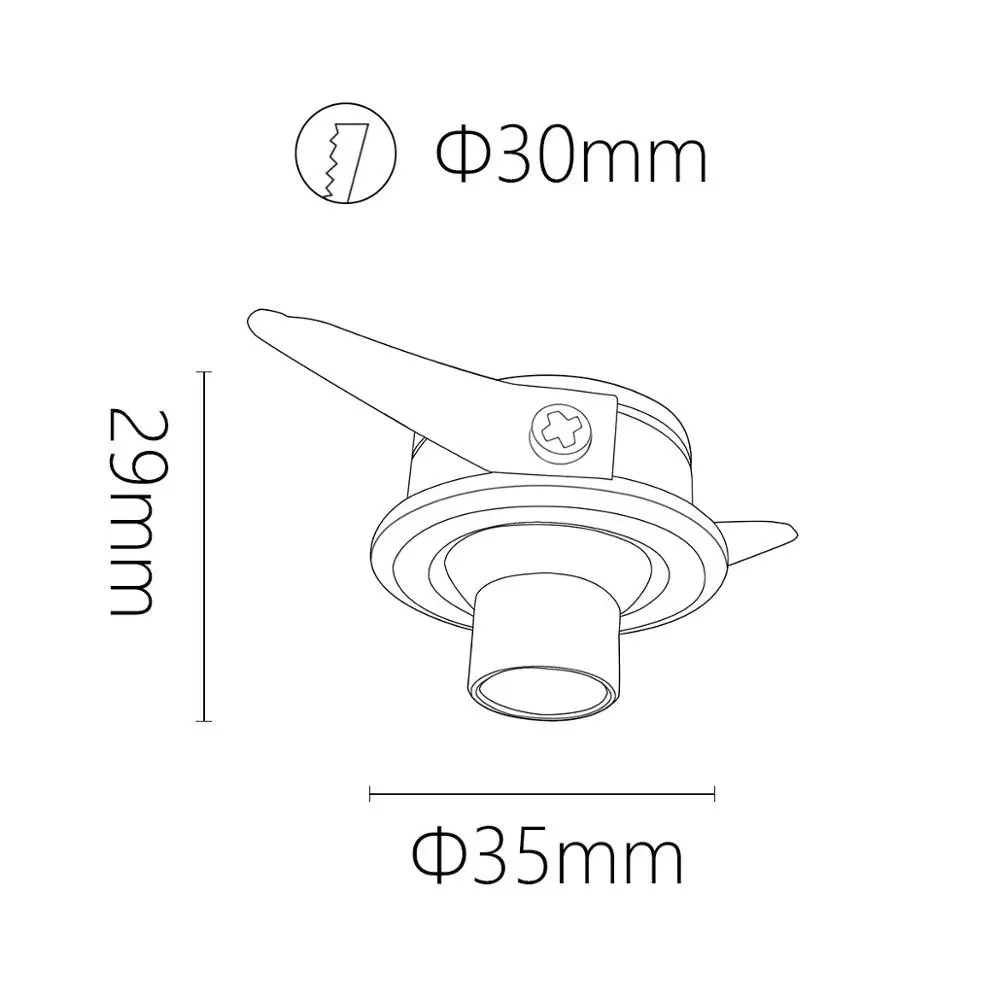 
Spot Light Crystal Spotlight Led Downlights Celling Recessed Dimmable IP44 Lighting Spotlights 1w 2w 3w Mini Led Spotlight 