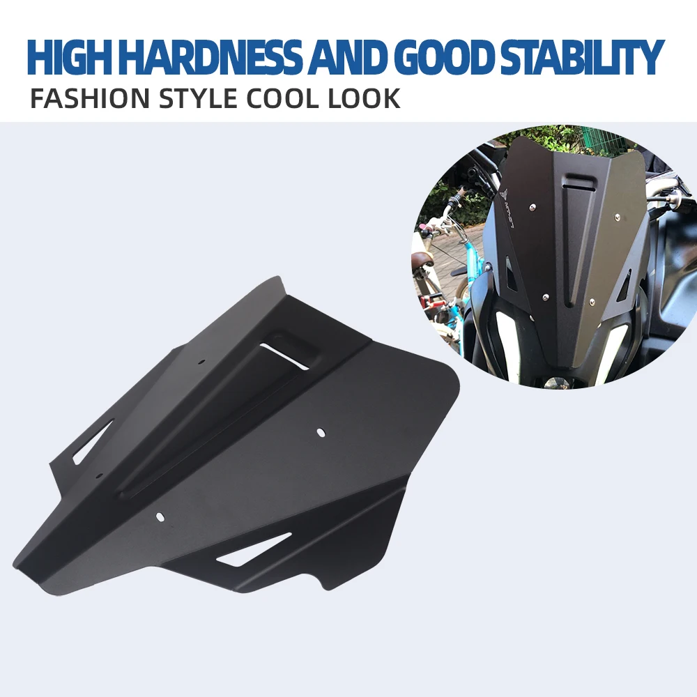 Fits For YAMAHA FZ07 MT07 MT-07 mt07 2021 2022 Motorcycle Black Windshield Windscreen Aluminum Kit Deflector Fairing Cover
