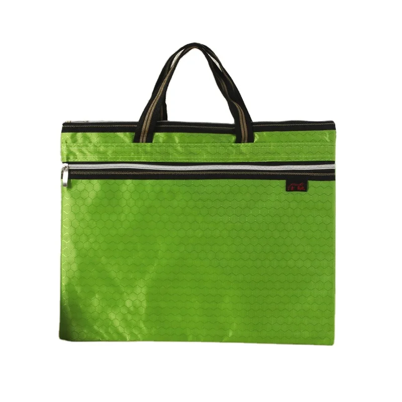 Custom Waterproof Oxford Cloth Casual Zipper Document HandBag Office Handbags For Ladies Women Men Document File Folder Bag